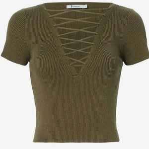T Alexander Wang Cashmere Blend Crop Top